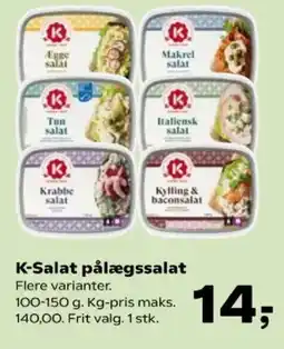 Kvickly K-Salat pålægssalat tilbud