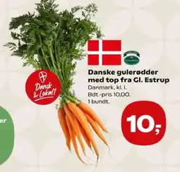 Kvickly Danske gulerødder med top fra Gl. Estrup tilbud