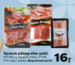 Kvickly Spansk pålæg eller paté tilbud
