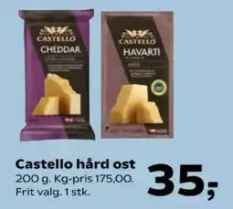 Kvickly Castello hård ost tilbud