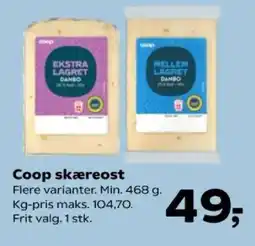 Kvickly Coop skæreost tilbud