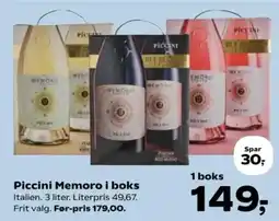 Kvickly Piccini Memoro i boks tilbud