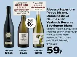 Kvickly Ripasso Superiore Pagus Bisano, Domaine de La Baume eller Yealands Reserve Sauvignon Blanc tilbud