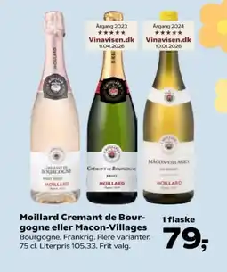 Kvickly Moillard Cremant de Bour- gogne eller Macon-Villages tilbud