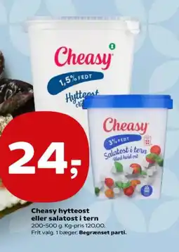 Kvickly Cheasy hytteost eller salatost i tern tilbud