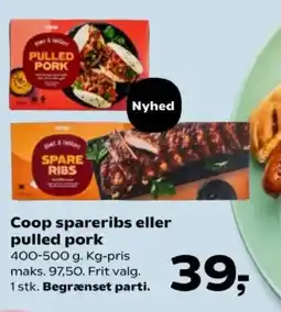 Kvickly Coop spareribs eller pulled pork tilbud
