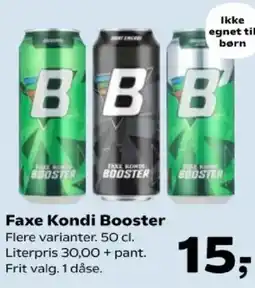 Kvickly Faxe Kondi Booster tilbud