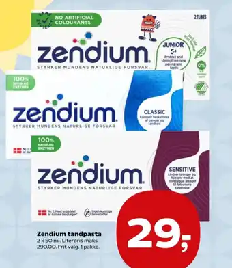 Kvickly Zendium tandpasta tilbud