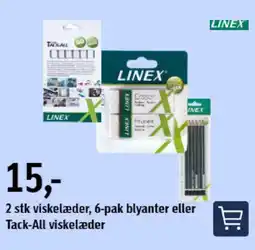 Føtex 2 stk viskelæder, 6-pak blyanter eller Tack-All viskelæder tilbud