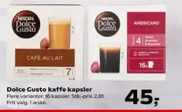 Kvickly Dolce Gusto kaffe kapsler tilbud