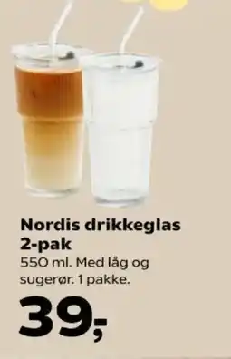 Kvickly Nordis drikkeglas 2-pak tilbud