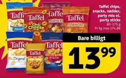 Løvbjerg Taffel chips, snacks, nødder, party mix el. party sticks tilbud