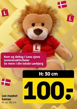 Løvbjerg Leo maskot bamse tilbud