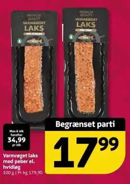 Løvbjerg Varmrøget laks med peber el. hvidløg tilbud