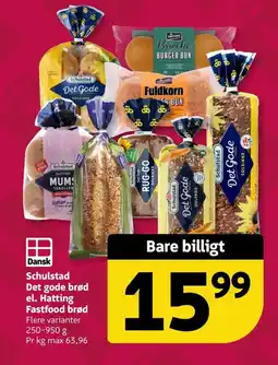 Løvbjerg Schulstad Det gode brød el. Hatting Fastfood brød tilbud
