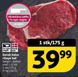 Løvbjerg Dansk kalve ribeye bøf tilbud