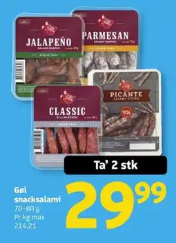 Løvbjerg Gøl snacksalami tilbud