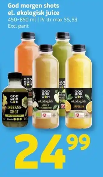 Løvbjerg God morgen shots el. økologisk juice tilbud