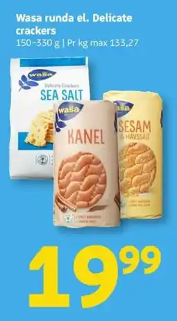 Løvbjerg Wasa runda el. Delicate crackers tilbud