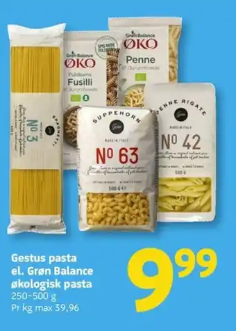 Løvbjerg Gestus pasta el. Grøn Balance økologisk pasta tilbud
