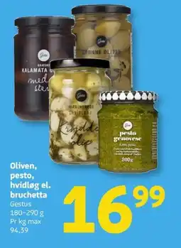 Løvbjerg Gestus Oliven, pesto, hvidløg el. bruchetta tilbud