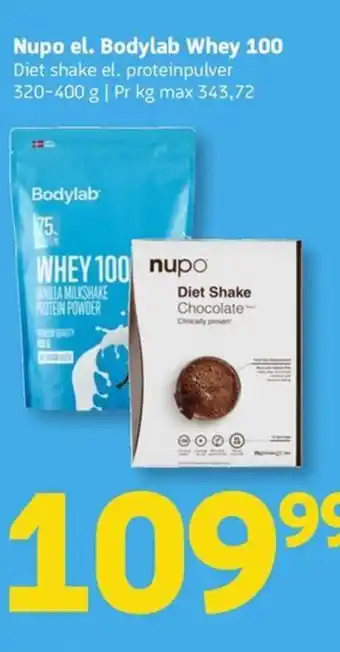 Løvbjerg Nupo el. Bodylab Whey 100 tilbud