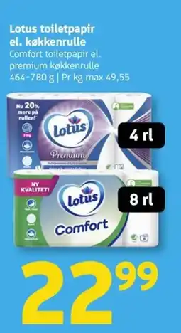 Løvbjerg Lotus toiletpapir el. køkkenrulle tilbud