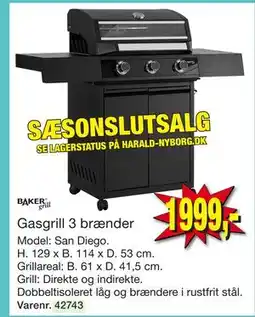 Harald Nyborg Gasgrill 3 brænder tilbud