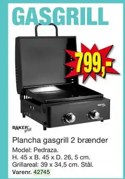 Harald Nyborg Plancha gasgrill 2 brænder tilbud