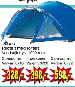 Harald Nyborg Iglotelt med fortelt tilbud