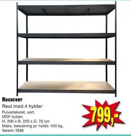 Harald Nyborg Reol med 4 hylder tilbud