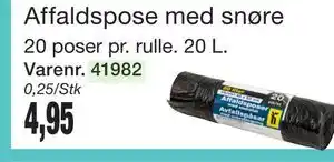 Harald Nyborg Affaldspose med snøre tilbud