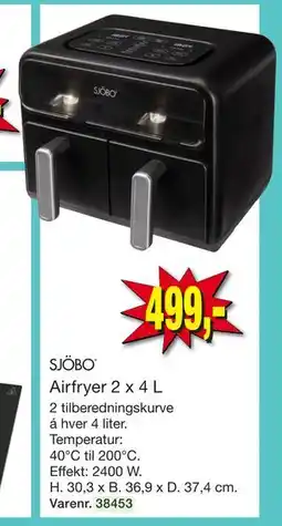 Harald Nyborg Airfryer 2 x 4 L tilbud