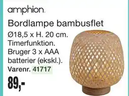 Harald Nyborg Bordlampe bambusflet tilbud
