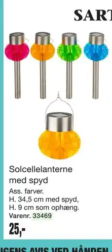 Harald Nyborg Solcellelanterne med spyd tilbud