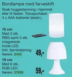 Harald Nyborg Bordlampe med farveskift tilbud