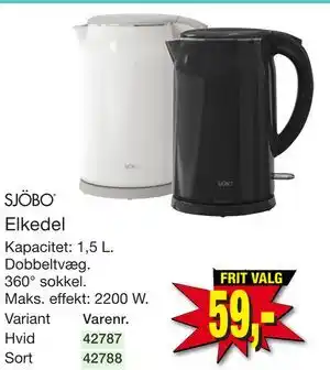 Harald Nyborg SJÖBO Elkedel tilbud