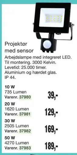Harald Nyborg Projektør med sensor tilbud