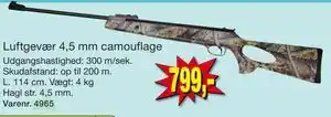 Harald Nyborg Luftgevær 4,5 mm camouflage tilbud
