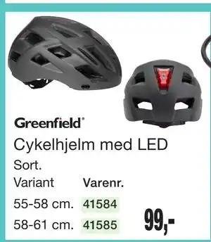 Harald Nyborg Greenfield Cykelhjelm med LED tilbud