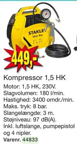 Harald Nyborg Kompressor 1,5 HK tilbud