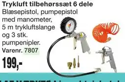 Harald Nyborg Trykluft tilbehørssæt 6 dele tilbud
