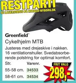 Harald Nyborg Greenfield Cykelhjelm MTB tilbud
