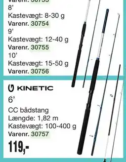 Harald Nyborg KINETIC CC bådstang tilbud