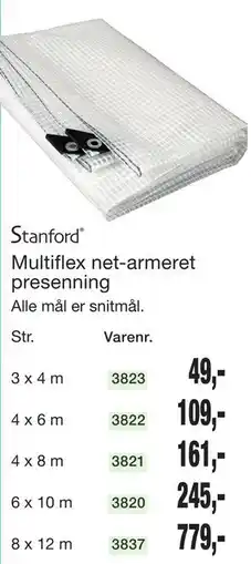Harald Nyborg Stanford Multiflex net-armeret presenning tilbud
