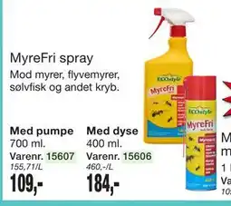 Harald Nyborg MyreFri spray tilbud