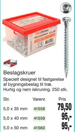 Harald Nyborg Beslagskruer tilbud