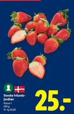 Lidl Danske frilandsjordbær tilbud