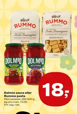 SuperBrugsen Dolmio sauce eller Rummo pasta tilbud