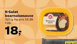 SuperBrugsen K-Salat bearnaisesauce Kg-pris 55,38. 1 stk. tilbud